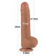 Фаллоимитатор на присоске Sliding Skin Dual Layer Dong Brown 9.5