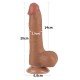 Фаллоимитатор на присоске Sliding Skin Dual Layer Dong Brown 8.0