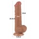 Фаллоимитатор на присоске Sliding Skin Dual Layer Dong Brown 8.0