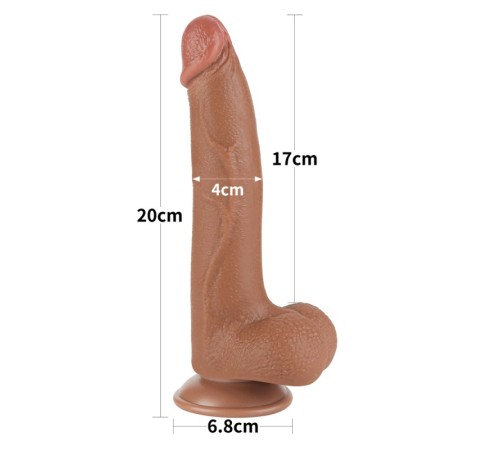 Фаллоимитатор на присоске Sliding Skin Dual Layer Dong Brown 8.5