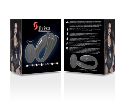 Вибростимулятор для пар Ibiza Rotating Dual Vibrator