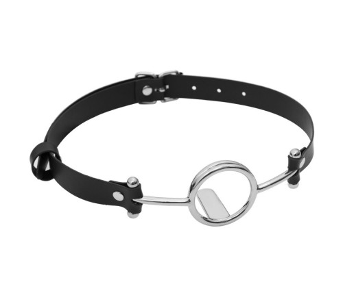 PU Belt Metal Ring Tongue Pressing Mouth Gag B