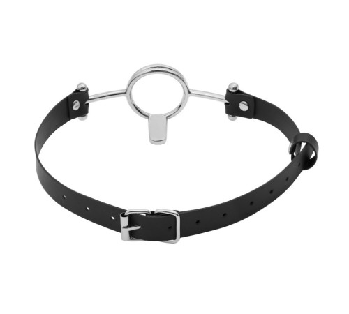 PU Belt Metal Ring Tongue Pressing Mouth Gag B