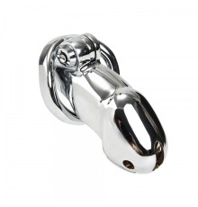 Stainless Steel Press Lock Chastity Cage