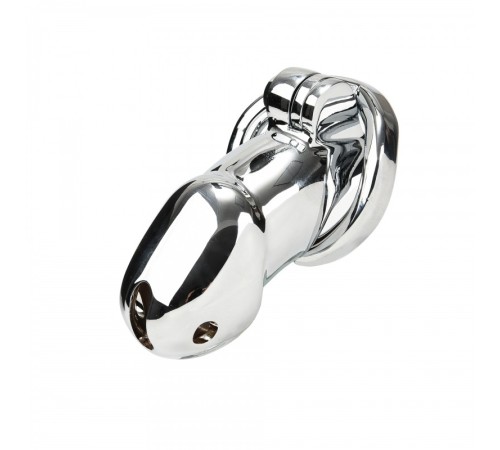 Stainless Steel Press Lock Chastity Cage