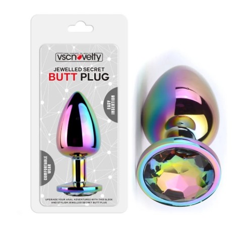 особиста пробка Jewelled Secret Butt Plug Rainbow Large