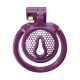 Мужской пояс верности 3D Mini Chastity Cage ZX-1Z Flat Ring Arc-shaped ring Purple