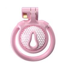 Мужской пояс верности 3D Mini Chastity Cage ZX-1Z Flat Ring Arc-shaped ring Pink