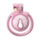 Мужской пояс верности 3D Mini Chastity Cage ZX-1Z Flat Ring Arc-shaped ring Pink