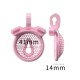 Мужской пояс верности 3D Mini Chastity Cage ZX-1Z Flat Ring Arc-shaped ring Pink