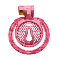 Мужской пояс верности 3D Mini Chastity Cage ZX-1Z Flat Ring Arc-shaped ring Red