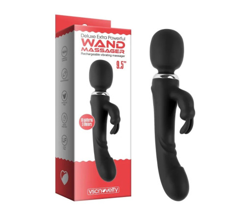 Масажер уникальный тройной для женщин Deluxe Extra Powerful Wand Massager