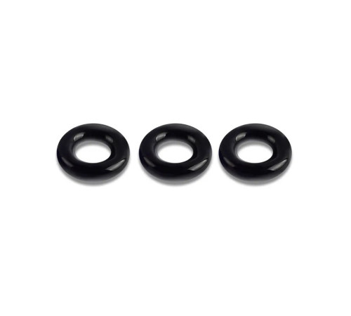 Набор эрекционных колец Doughnut Triple Stamina Ring Set Black