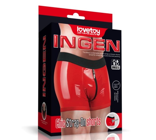 Шорты для страпона Chic Strap-On Shorts Red XLarge