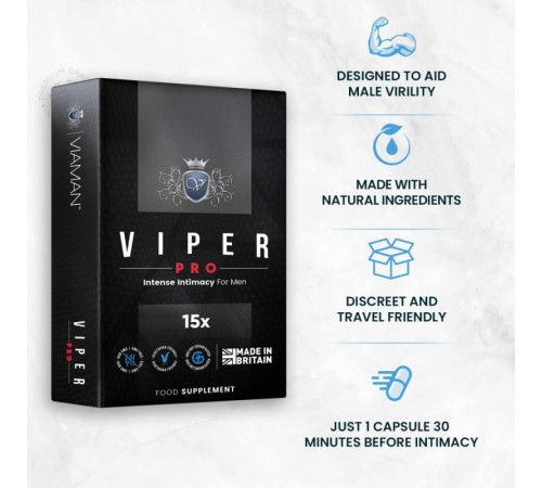 Препарат для мужской силы Viaman Viper Pro, 15шт