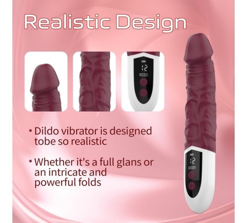 Масажер LCD Screen Dildo Vibrator Red