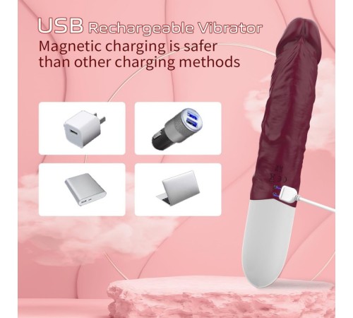 Масажер LCD Screen Dildo Vibrator Red