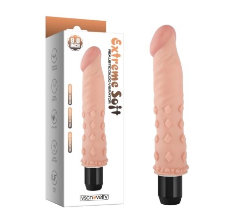 Масажер Extreme Soft Realistic Dildo Vibrator 9.0