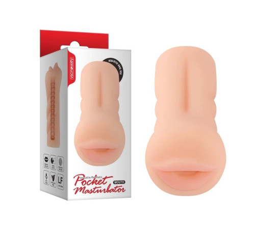 пристрій для мужчин Versatile Realistic Pocket Masturbator Mouth