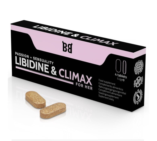 Повышение либидо Blackbull Libidine Climax Increase For Women, 4 капсулы