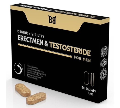 Препарат для эрекции Blackbull Erectmen Testosteride Power Testosterone, 10 капсул