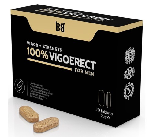 Препарат для стояня Blackbull 100% Vigoerect Vigor Strength, 20 таблеток