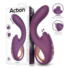 Масажер для женщин Action Vinca Triple Function Clit Hitting Ball Thrusting Vibration