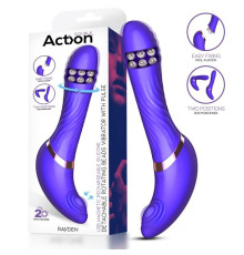 ACTION RAYDEN DETACHABLE ROTATING BEADS VIBRATOR WITH PULSATION TWO POSITIONS