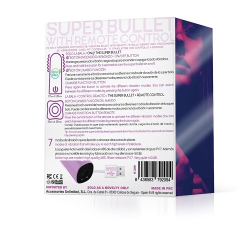 Масажер Action Dhalia Super Vibrating Bullet Purple