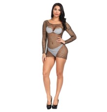 жіночий пеньюар сетка Lust Prison Mesh Lingerie Black