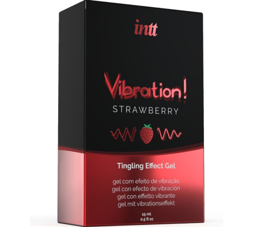 INTT - POWERFUL INTIMATE STIMULANT LIQUID VIBRATING GEL STRAWBERRY 15 ML