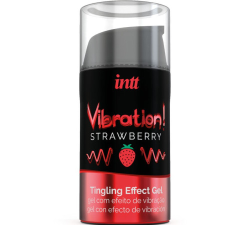 INTT - POWERFUL INTIMATE STIMULANT LIQUID VIBRATING GEL STRAWBERRY 15 ML