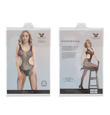 жіночий комбинезон Floral Flirt Net Stockings Black