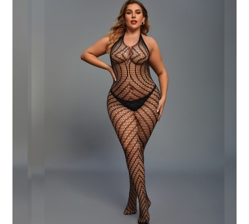 Erotic Mesh Bodysuit and G-string-Black