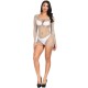 жіночий пеньюар в сетку Lust Prison Mesh Lingerie White