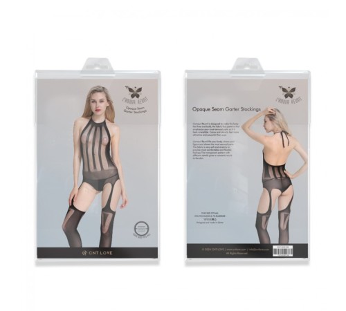 жіночий комбинезон Opaque Seam Garter Stockings Black