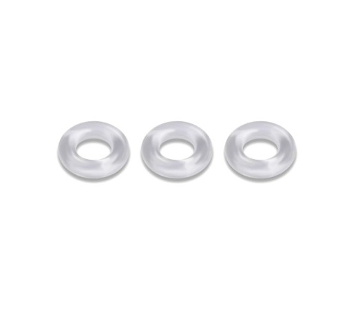 Набор эрекционных колец Doughnut Triple Stamina Ring Set Clear