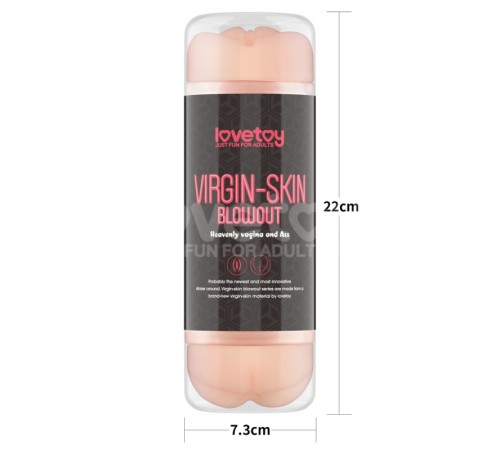 пристрій для мужчин Virgin-skin Blowout Double Side Stroker Vagina and Ass