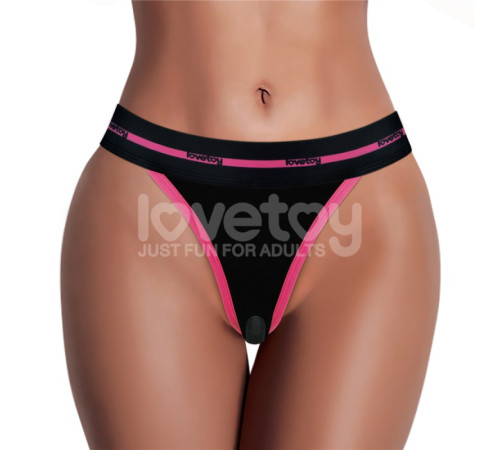 Вибростимулятор в трусиках Printed Vibrating Sexy Panties Black Large