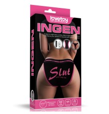 Вибростимулятор в трусиках Printed Vibrating Sexy Panties Black Medium