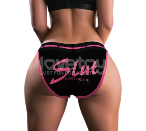 Вибростимулятор в трусиках Printed Vibrating Sexy Panties Black Medium