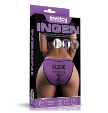 Вибростимулятор в трусиках Printed Vibrating Sexy Panties Purple Large