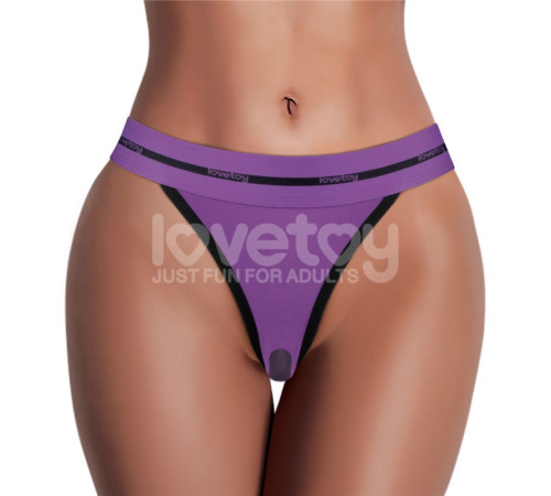 Вибростимулятор в трусиках Printed Vibrating Sexy Panties Purple Large