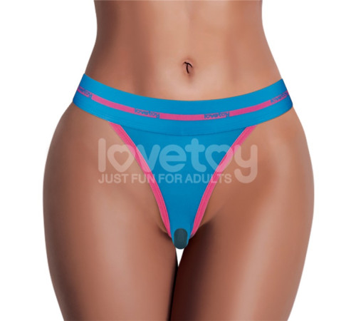 Вибростимулятор в трусиках Printed Vibrating Sexy Panties Blue Large