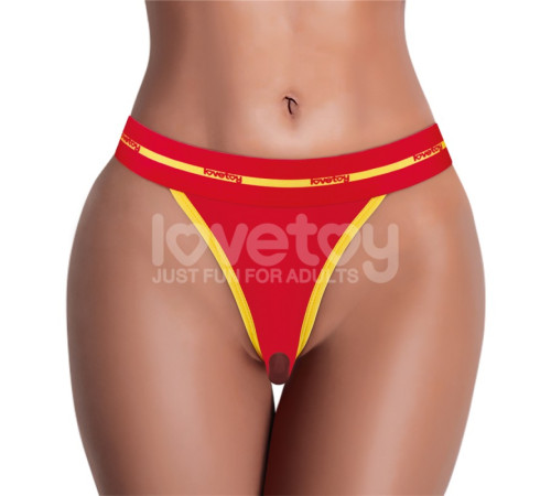 Вибростимулятор в трусиках Printed Vibrating Sexy Panties Red Large