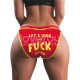 Вибростимулятор в трусиках Printed Vibrating Sexy Panties Red Small