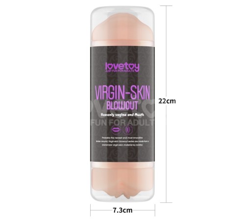 пристрій для мужчин Virgin-skin Blowout Double Side Stroker Vagina and Mouth