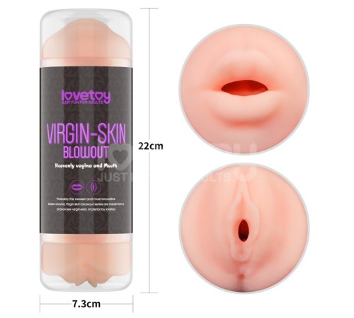 пристрій для мужчин Virgin-skin Blowout Double Side Stroker Vagina and Mouth