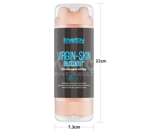 пристрій для мужчин Virgin-skin Blowout Double Side Stroker Vagina and Anus