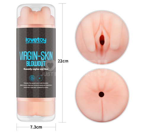 пристрій для мужчин Virgin-skin Blowout Double Side Stroker Vagina and Anus